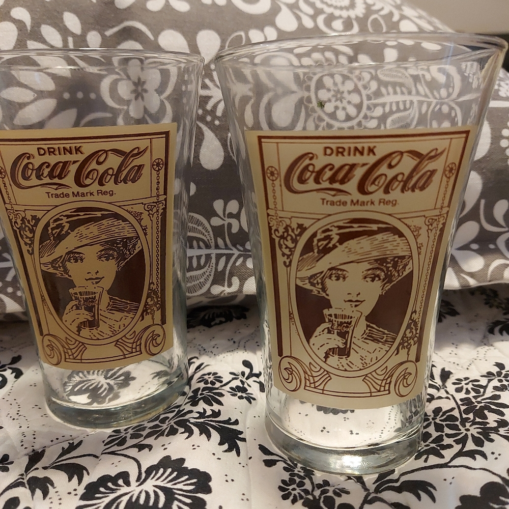 Vintage reproduction Coca-Cola glasses